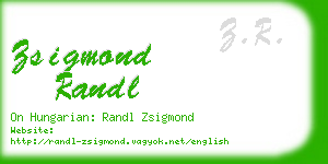 zsigmond randl business card